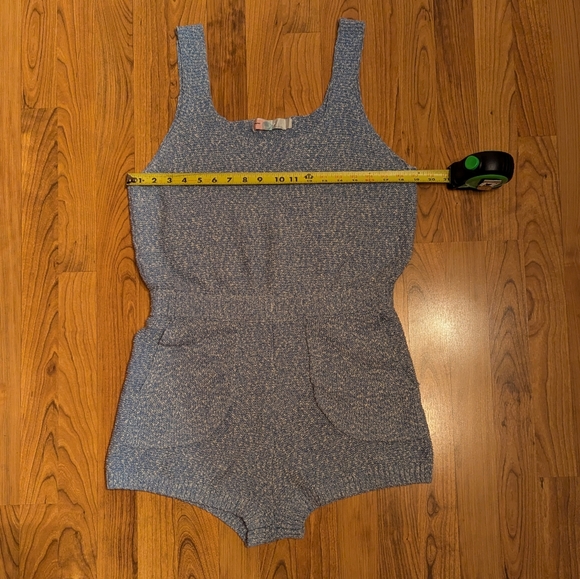 Free People FP Beach Declan Marled Romper in Blue, Size L - Picture 4 of 9